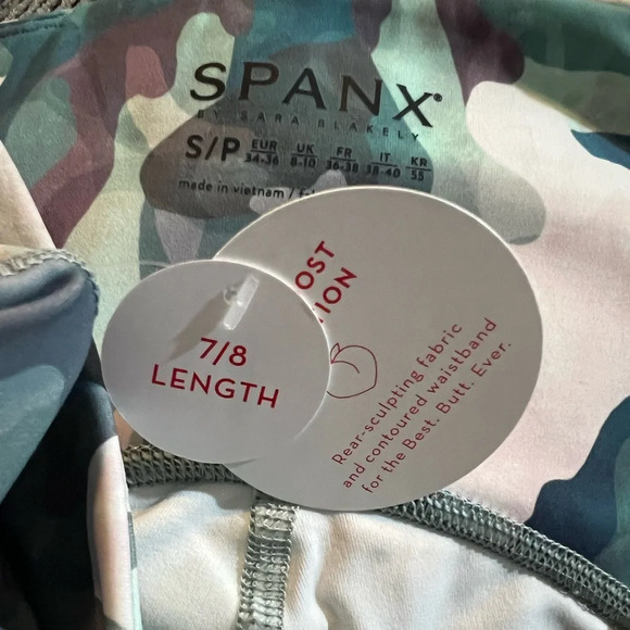 SPANX Camo Booty Boost Active Printed 7/8 Leggings Size Large NWT - Picture 10 of 11